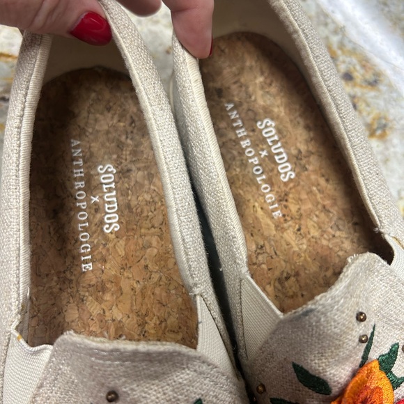 Soludos Anthropologie Bahia Floral Sneakers Women’s 8.5 - Picture 7 of 9